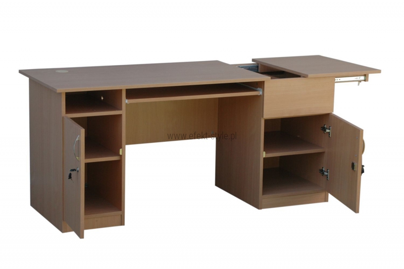 Lada biblioteczna D z rozsuwanym schowkiem na karty biblioteczne