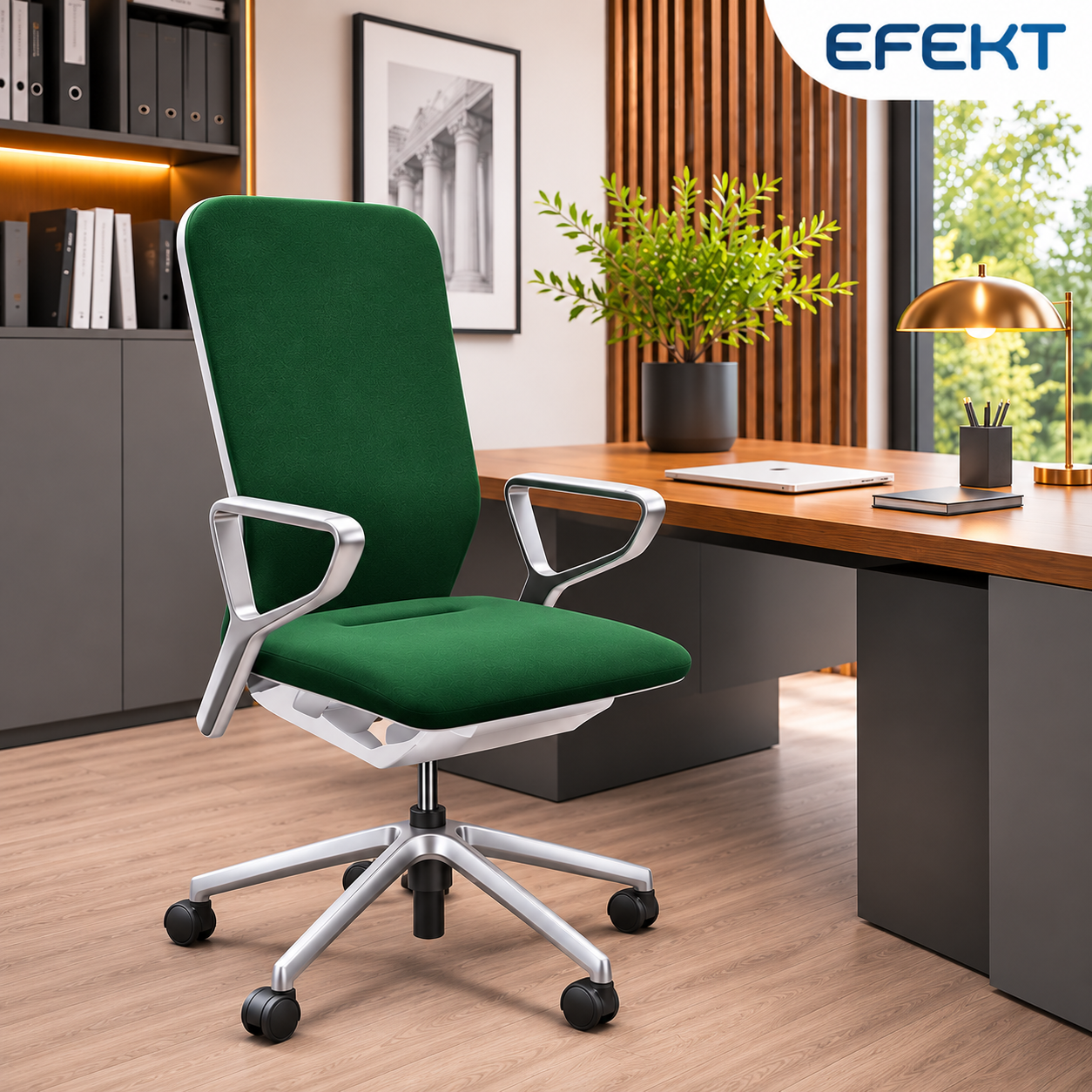 Fotel ergonomiczny sędziowski i gabinetowy niski YouTEAM bez zagłówka