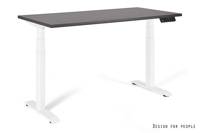 ACTIVE I-YZ-13 Biurko z elektryczną regulacją wysokości, blat 140x70 cm kolor antracyt, stelaż biały