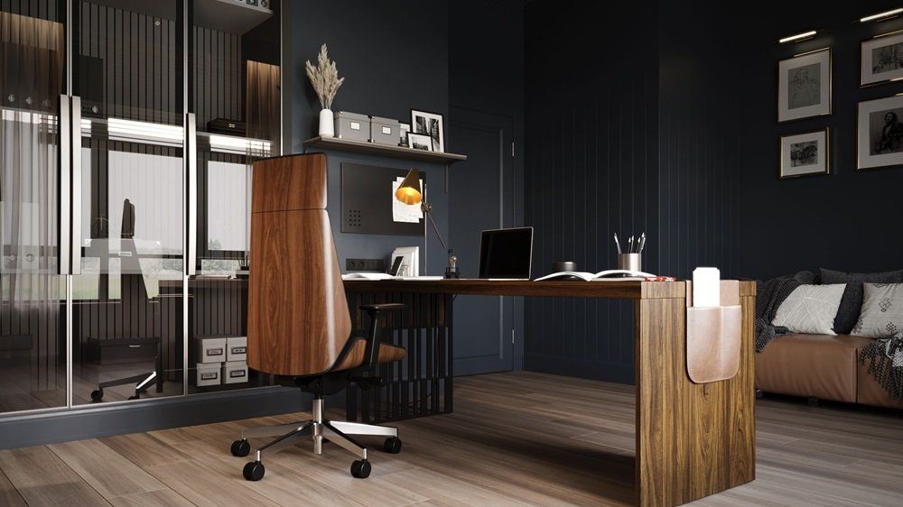 Fotel gabinetowy MOON WOOD HD BLACK/CHROME