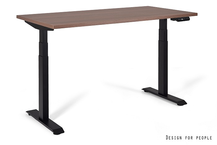 ACTIVE I-YZ-17 Biurko z elektryczną regulacją wysokości, blat 160x70 cm kolor walnut, stelaż czarny