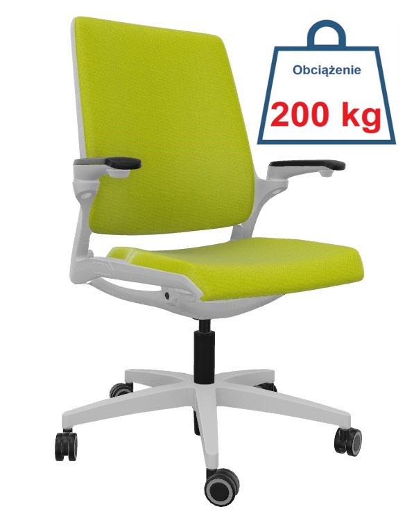 SMART SW10S Fotel biurowy atest wytrzymałości do 200 kg/atest do pracy 24/7- tapicerowany