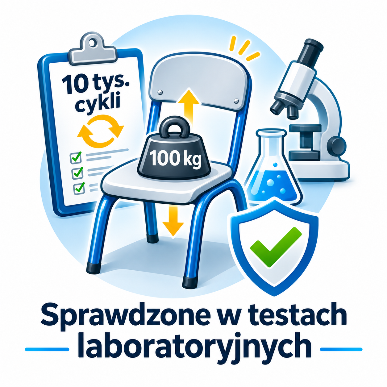 Krzesło szkolne MILO Szarobłękitny rozmiar 6