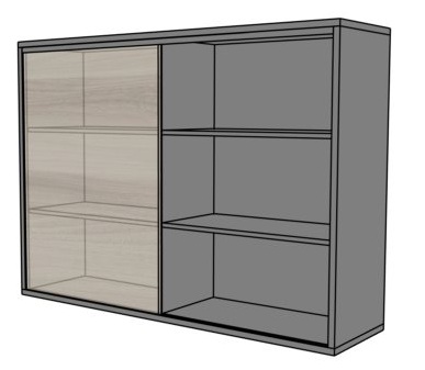 Szafa biurowa EVZ16 drzwi przesuwne 160x43x117h
