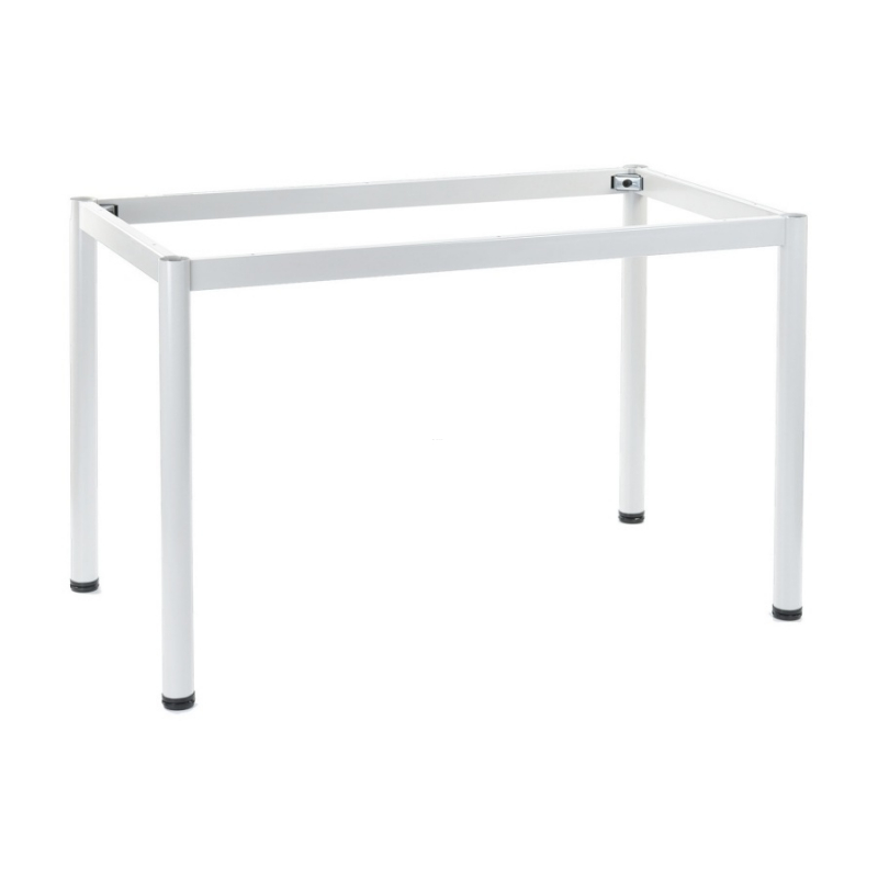 Stelaż metalowy do stołu i biurka 57/OB 136x66 cm, nogi okrągłe fi 5 cm - BIAŁY