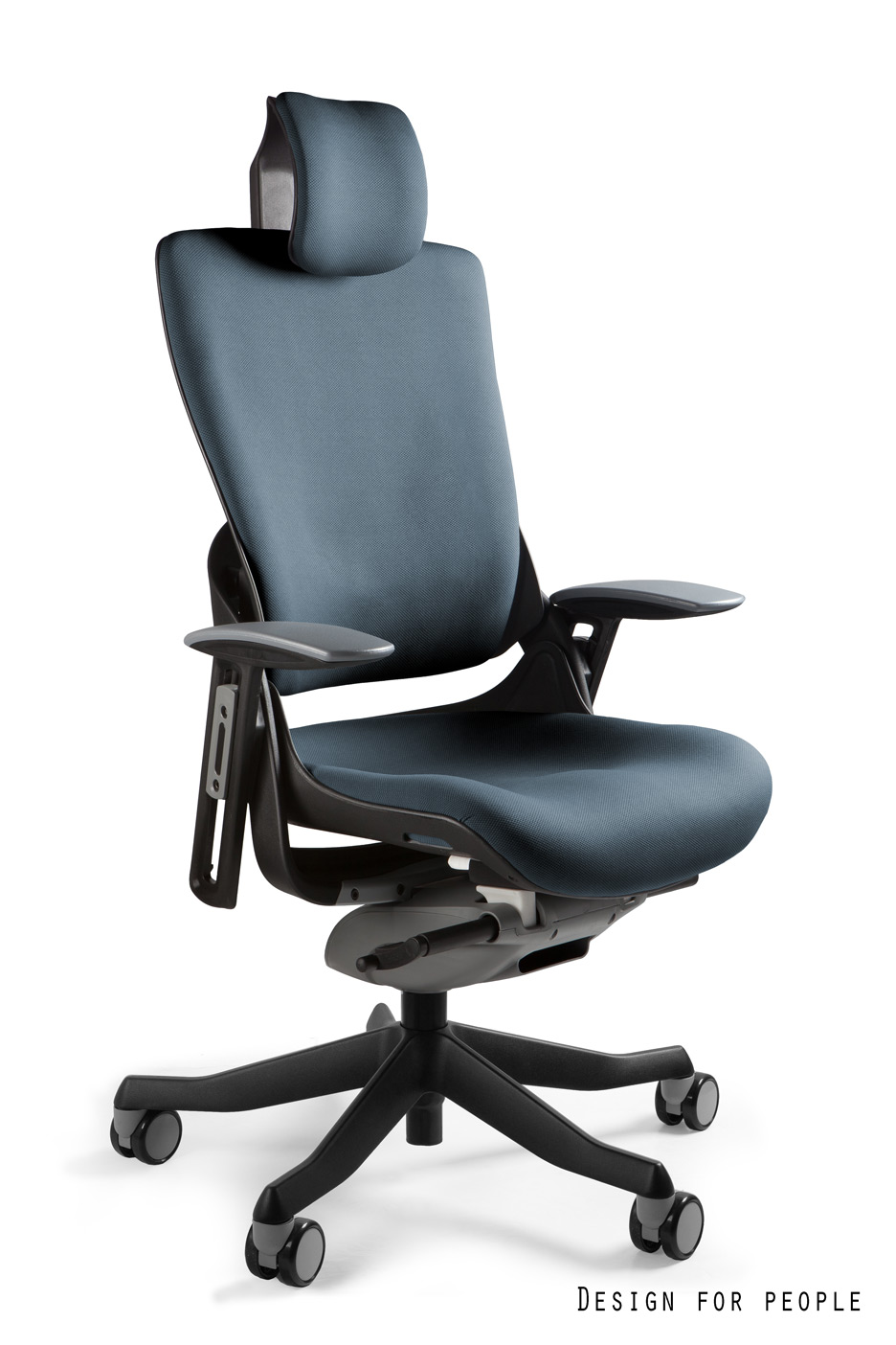 WAU 2 Fotel obrotowy czarny/tkanina BL417 SLATEGREY