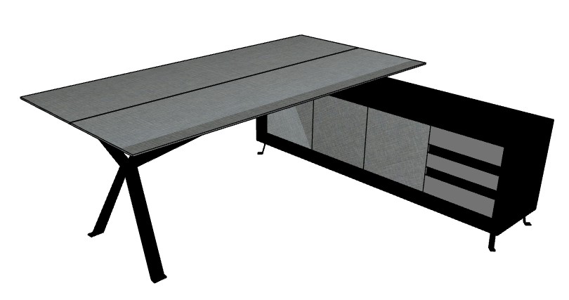 Biurko z pomocnikiem CHEVRON CN3/210x185x75h