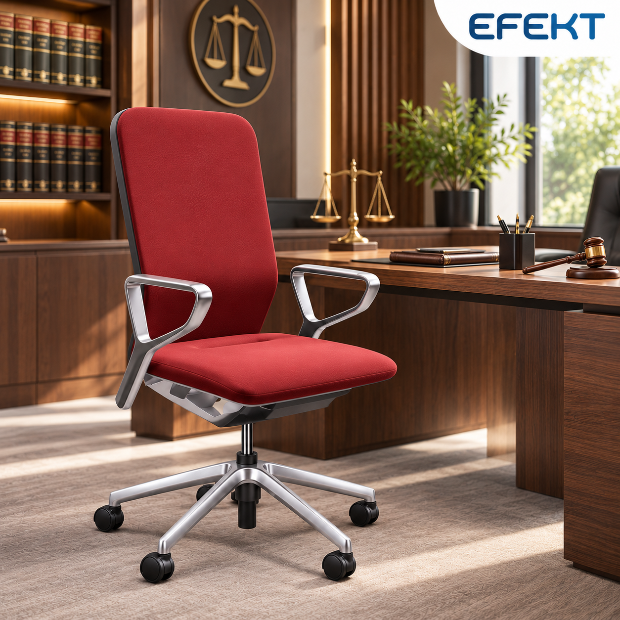 Fotel ergonomiczny sędziowski i gabinetowy niski YouTEAM bez zagłówka