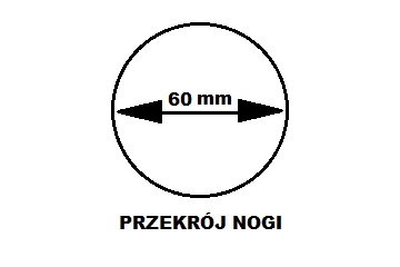 noga okrągła - fi 6 PRODUKCJA 2-5 tygodni