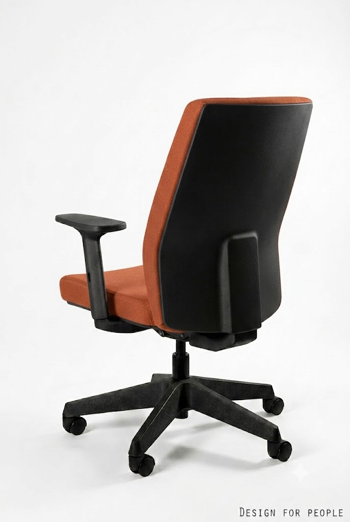 Fotel obrotowy WORK z atestem do pracy 24/7 - BL405 MANDARIN