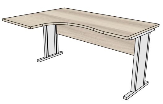 Biurko PRIMUS PB55M/60 lewe 160/60x110x75h