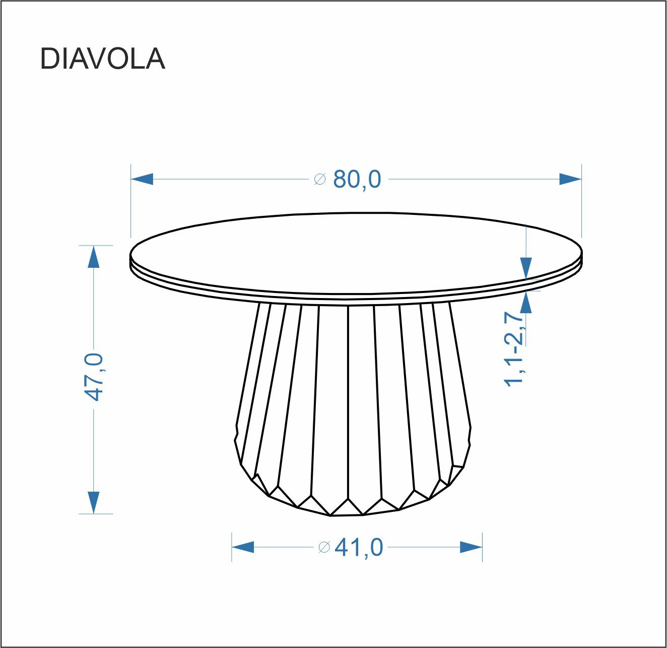 DIAVOLA ława trawertyn / orzechowy