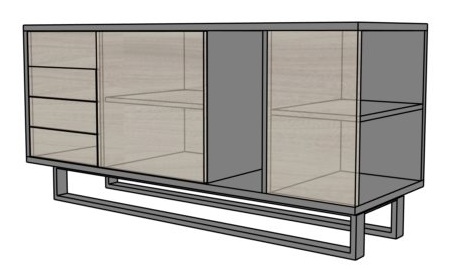 Kontener podporowy EVP13 na płozie 160x55x62,7h