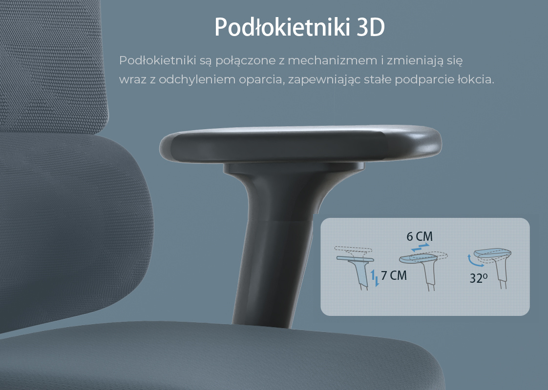 Fotel ergonomiczny ANGEL biurowy obrotowy Dakota 2.0