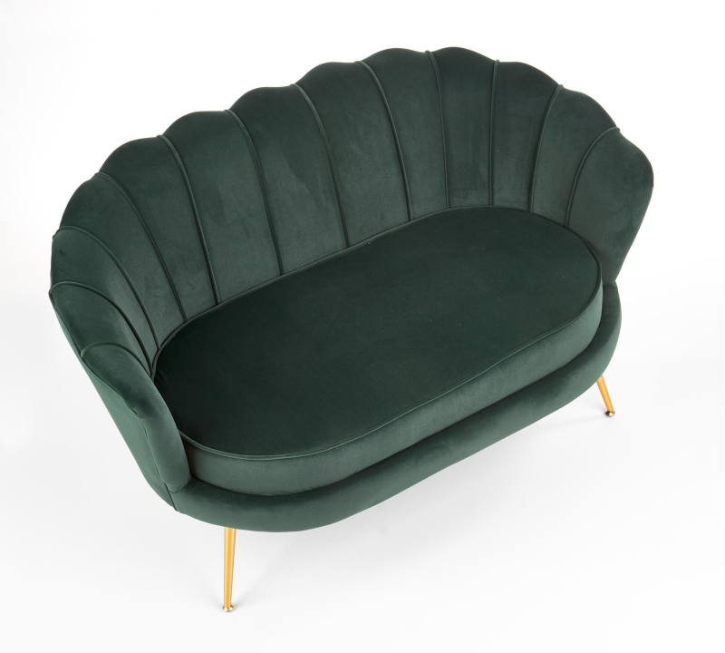 Sofa AMORINITO XL wypoczynkowa ciemny zielony / złoty