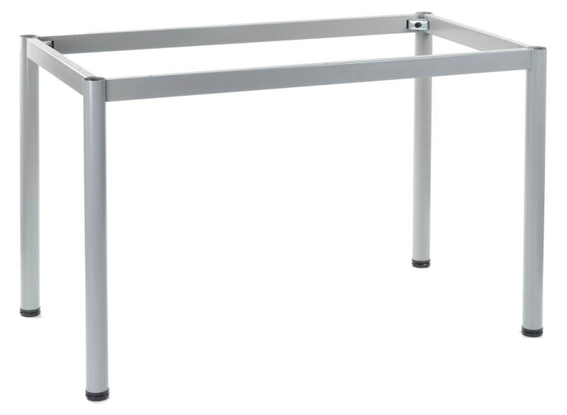 Stelaż metalowy do stołu i biurka 57/OA 156x66 cm, nogi okrągłe fi 5 cm - ALUMINIUM