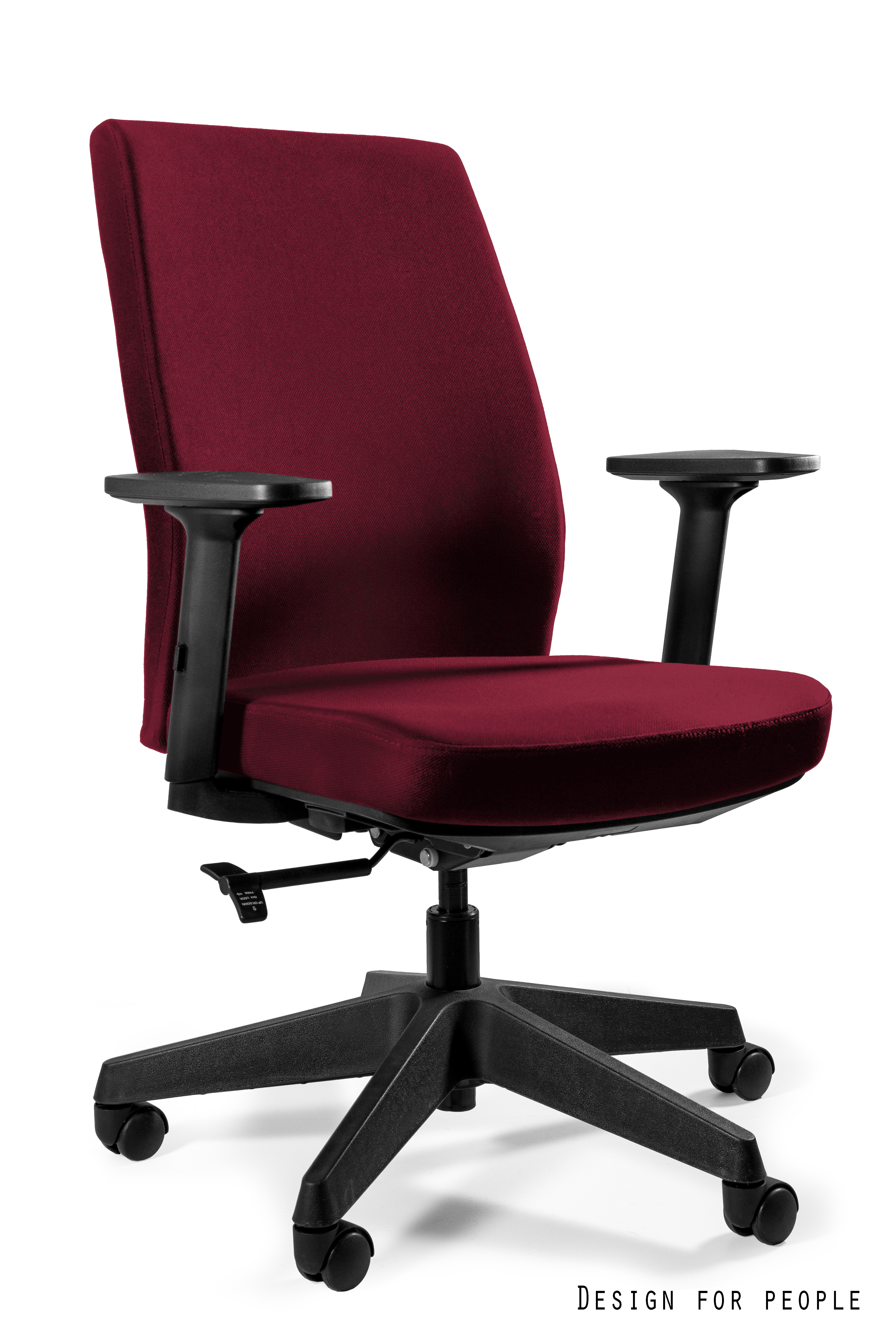 Fotel obrotowy WORK z atestem do pracy 24/7 - BL403 BURGUNDY