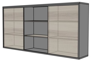 Szafa biurowa EVZ17 drzwi przesuwne 240x43x117h