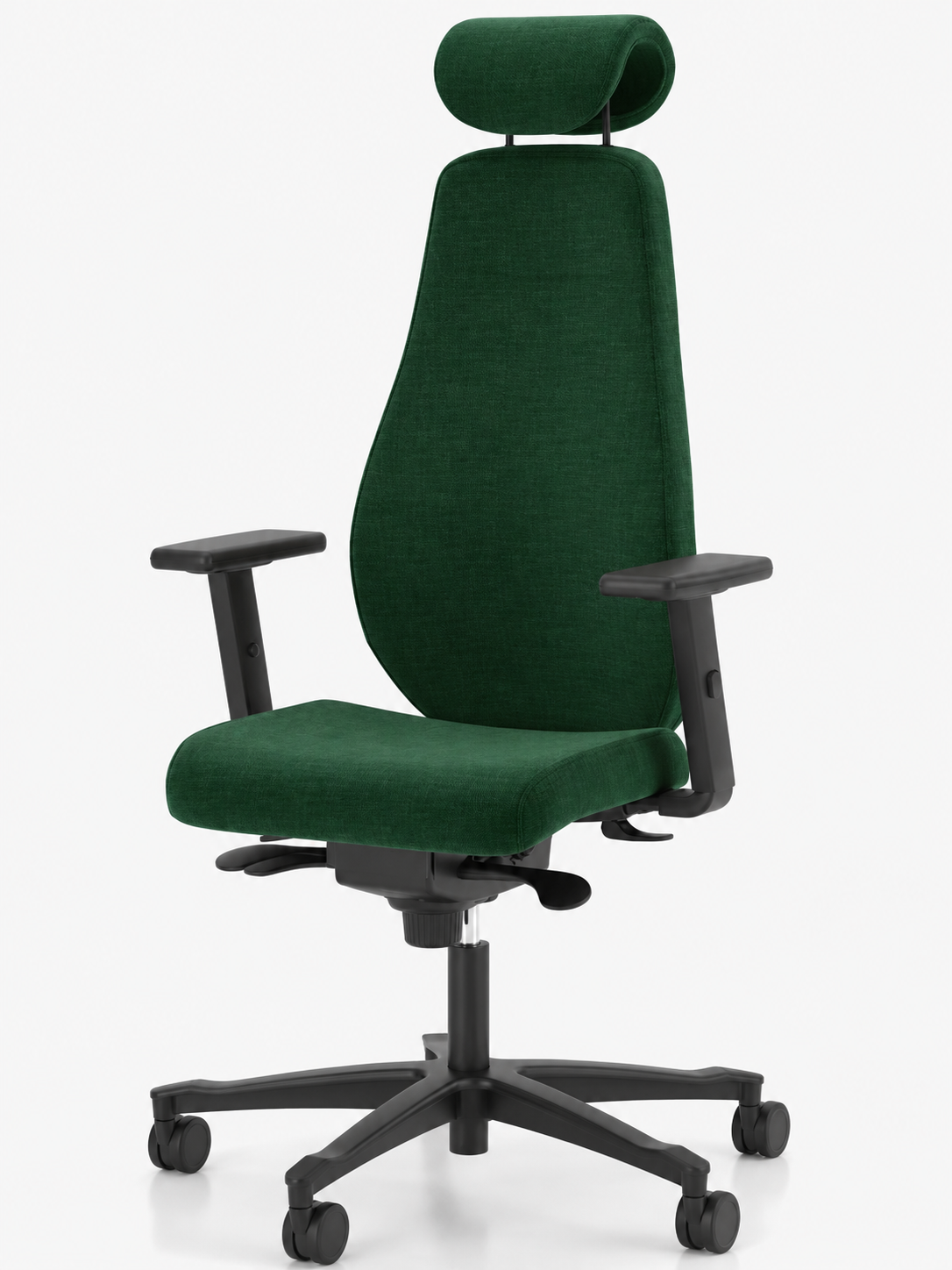 Fotel ergonomiczny sędziowski i gabinetowy wysoki Bjarg z zagłówkiem
