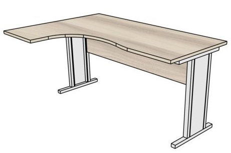 Biurko PRIMUS PB53M/39 lewe 160/39x110x75h