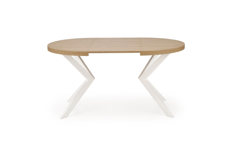 PERONI stół rozkładany100-250/100/75 cm, dąb złoty - biały
