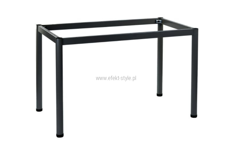 Stelaż metalowy do stołu i biurka 57/OC 176x76 cm, nogi okrągłe fi 5 cm - CZARNY