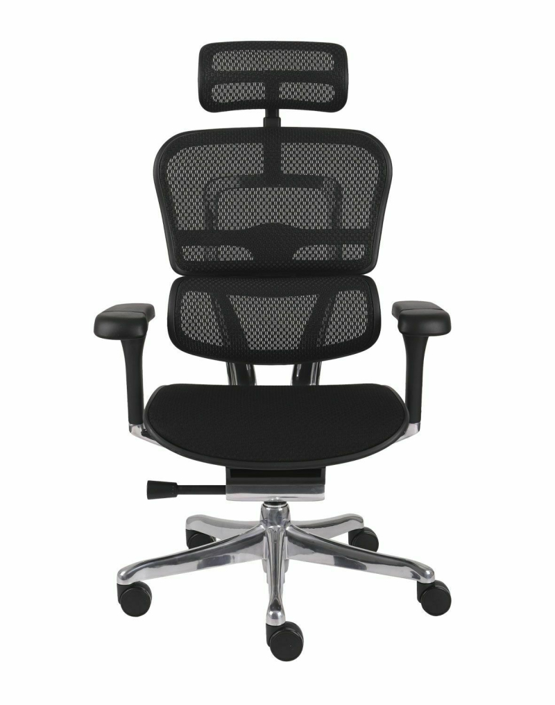 Fotel Ergohuman 2 Elite ST BT Black – Ergonomiczny Fotel z Tapicerowanym Siedziskiem