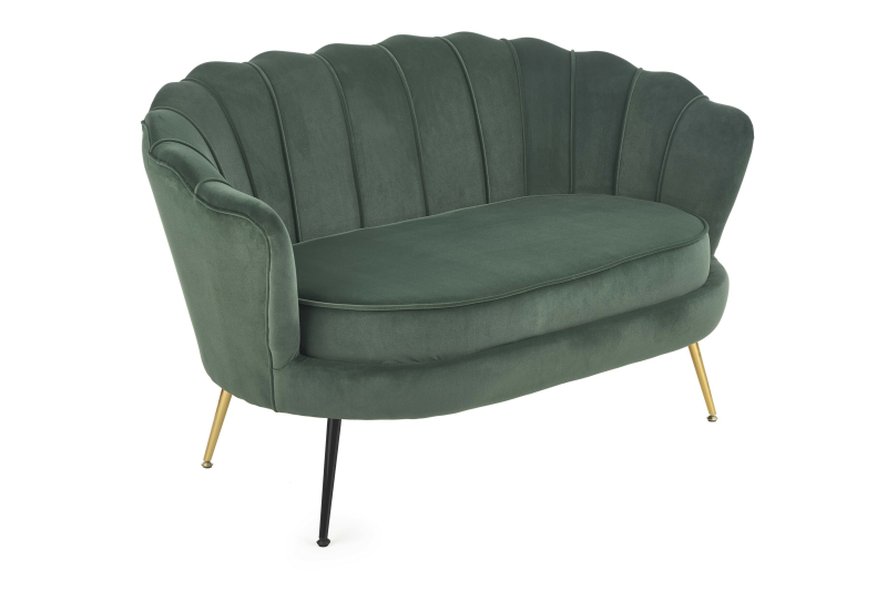 Sofa AMORINITO XL wypoczynkowa ciemny zielony / złoty