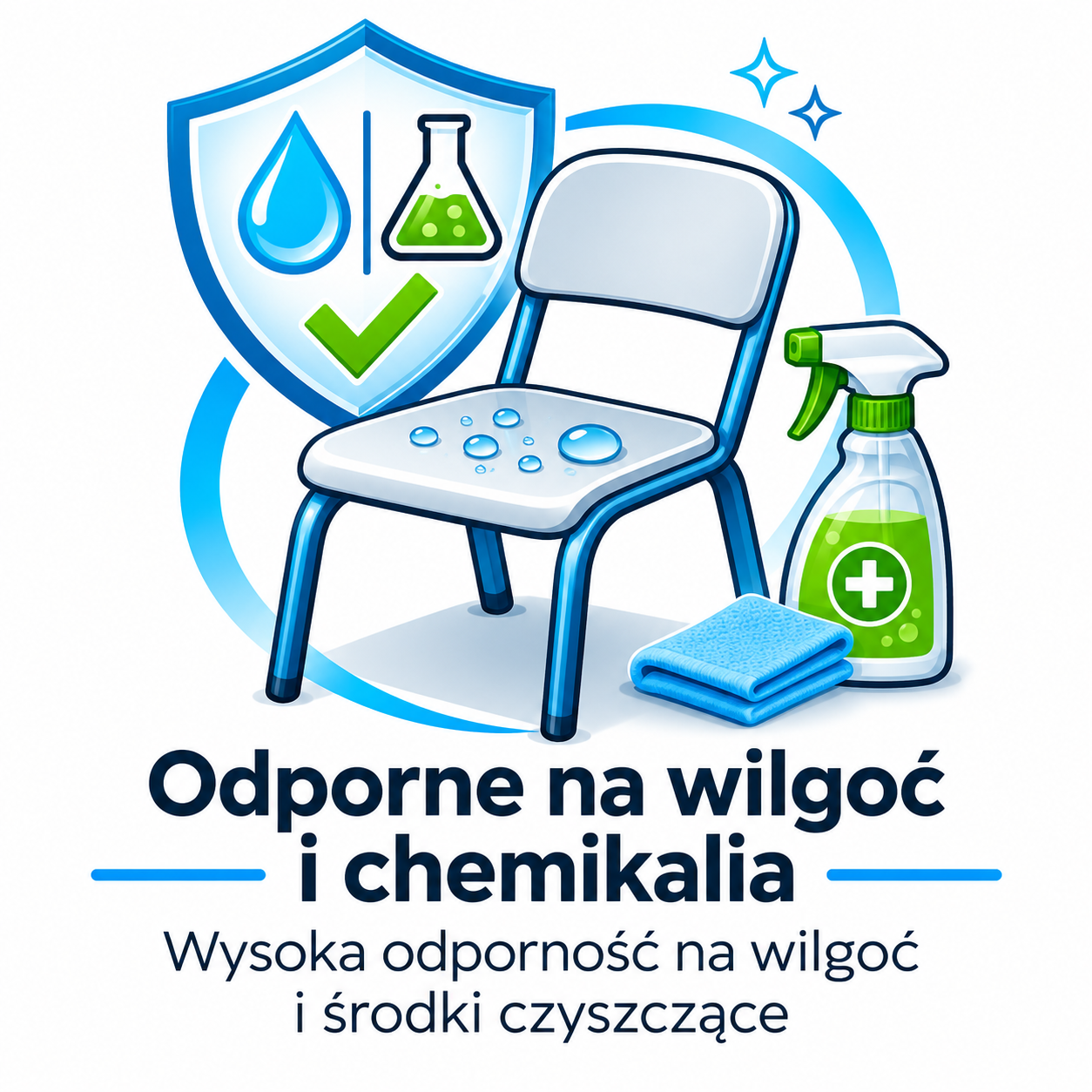 Krzesło szkolne MILO Szarobłękitny rozmiar 6