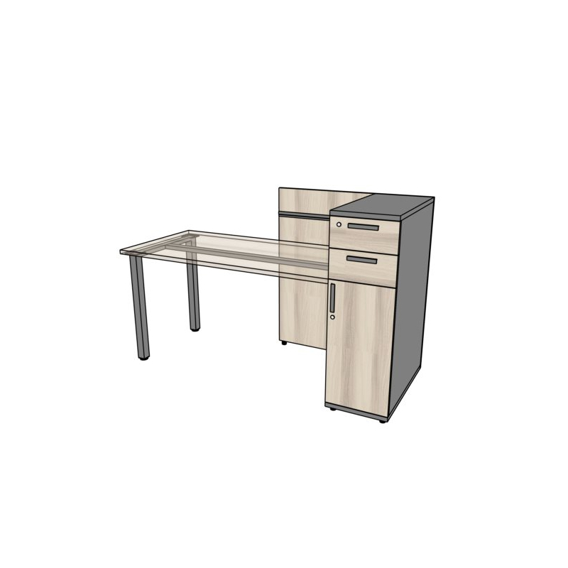 Stanowisko recepcyjne TORO TK1775 prawe- 175x72x75h