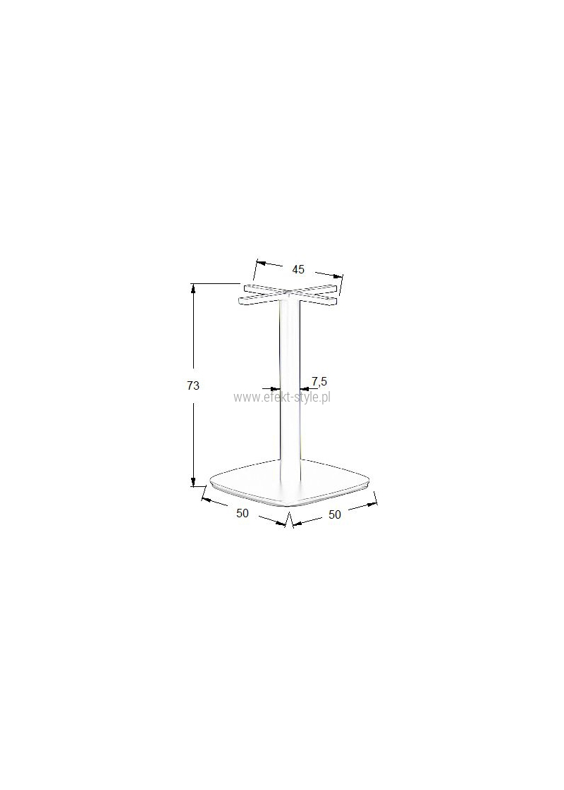 Podstawa do stolika SH-3050-3/B 50x50 cm, wys. 73 cm