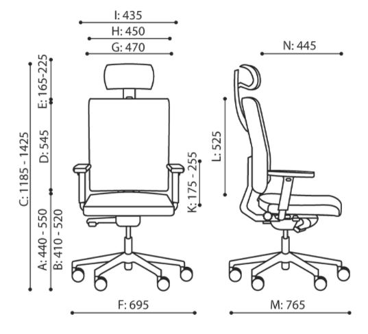 MATE MT103 Fotel Biurowy z zagłówkiem