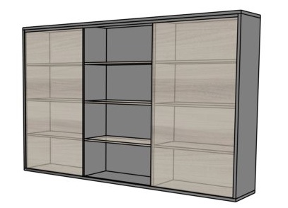 Szafa biurowa EVZ19 drzwi przesuwne 240x43x154h