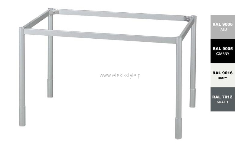 Stelaż metalowy do biurka lub stołu  ST/O/56 noga okrągła fi 5 głębokość 56 cm, różne długości