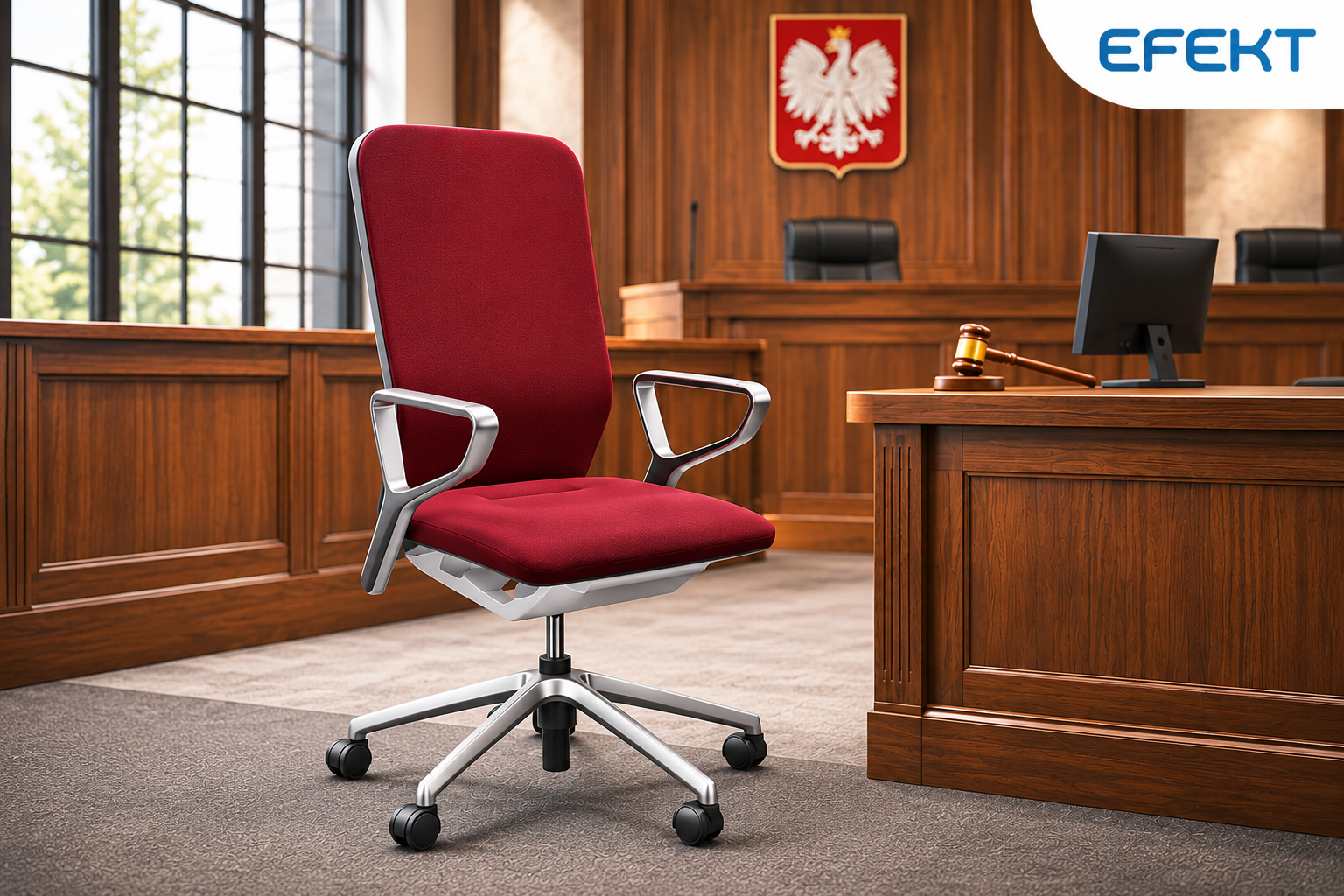 Fotel ergonomiczny sędziowski i gabinetowy niski YouTEAM bez zagłówka