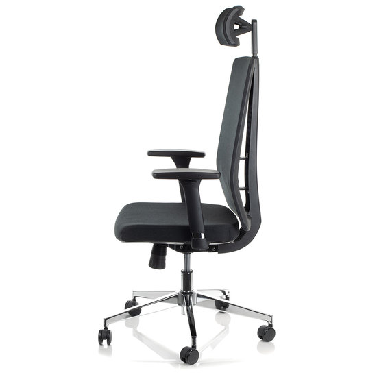 ZN-807-C-30 Fotel Biurowy czarny z wysuwem siedziska