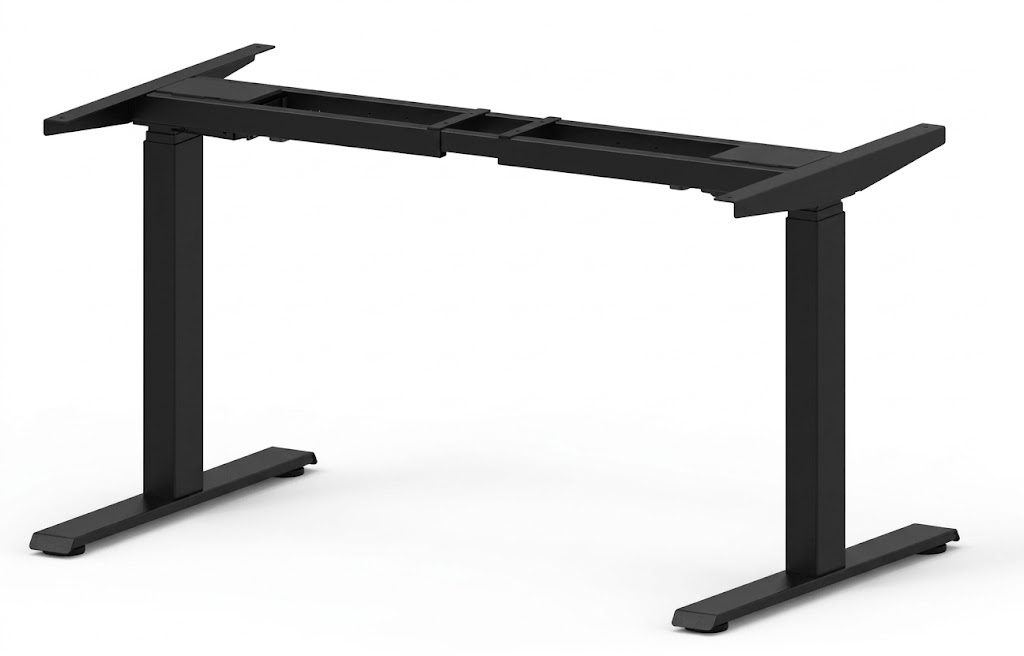PATENT Stelaż na KLIK z elektryczną regulacją wysokości w zakresie 60-124 cm, kolor czarny/2-silnikowy, 5 lat Gwarancji