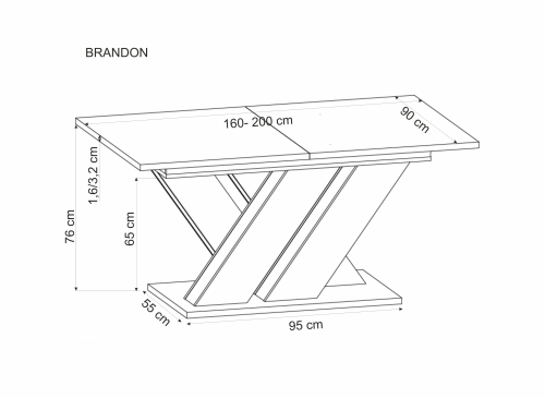 BRANDON stół rozkładany BRANDON stół rozkładany