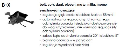 Fotel biurowy obrotowy ELEVEN EL103 black z zagłówkiem - B+X
