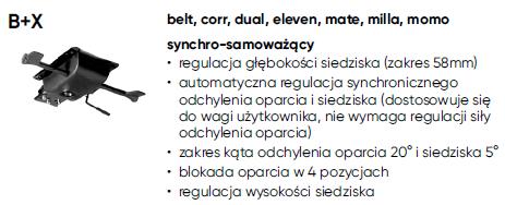 Fotel biurowy obrotowy ELEVEN EL103 black z zagłówkiem - B