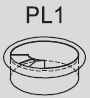 Biurko kształtowe lewe PRIMUS PB53L/39M 160/39x110/70x75h - Przepust z lewej strony