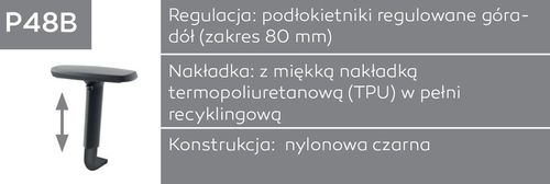 Fotel biurowy obrotowy DUAL black DU 103 - z zagłówkiem - P48B