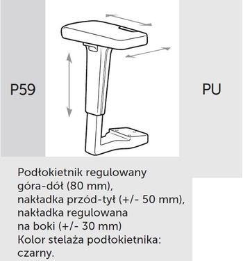 Fotel Biurowy obrotowy XENON NET101 - regulacja podparcia lędźwiowego - P59 PU