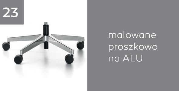 Fotel biurowy obrotowy CORR black CJ 102 - Alu - 23