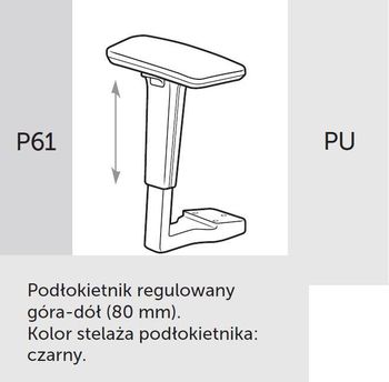 Fotel obrotowy lightUP 230 - P61 PU