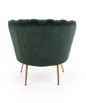 AMORINITO fotel wypoczynkowy ciemny zielony / złoty
