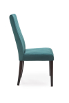DIEGO 2 krzesło czarny / tap. velvet pikowany Pasy - MONOLITH 37 (ciemny zielony)