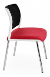 Krzesło konferencyjne Set White Net Chrome