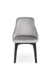 TOLEDO 3 krzesło czarny / tap. velvet pikowany Karo 4 - MONOLITH 85 jasny popiel