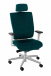 Fotel biurowy MAXPRO WT HD white/chrome